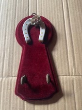 Porta Chiavi da muro , vintage  anni 70 , in ceramica e legno velluto