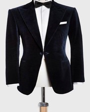 Giacca Blazer In Velluto Nero