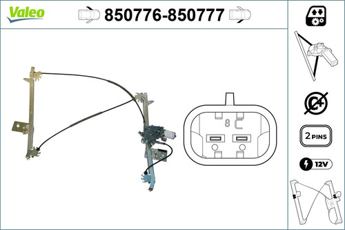 Alzacristallo valeo 850777 per - valeo,