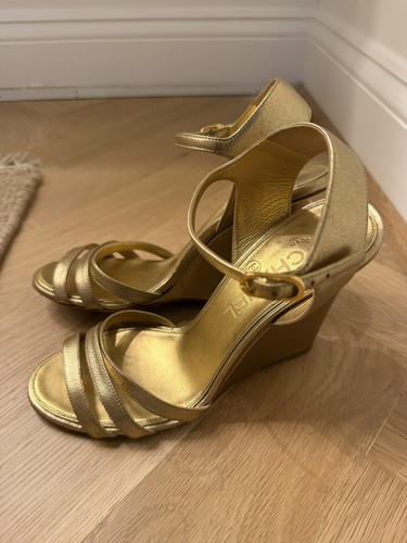 Sandali chanel con zeppa - chanel,