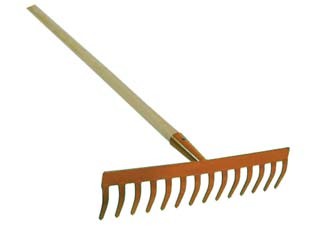 Rastrello con manico denti - con,