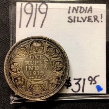 Argento India 1919! Una rupia