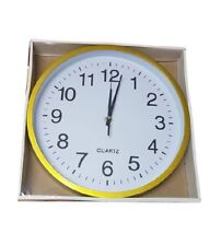 x Orologio Da Parete Movimento Quarzo Muro Cornice Dorata diametro 30cm Idea