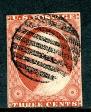 USA 1851 Washington 3¢ Imperf