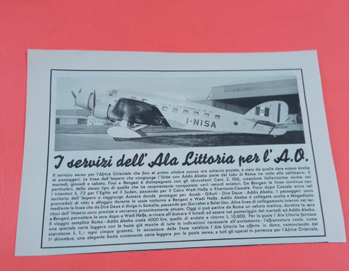 Pubblicita 1937 ala littoria - pubblicita',