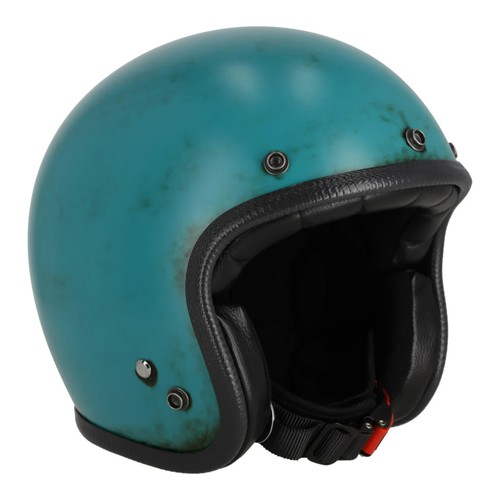 Casco jet dirty turchese - 70's,