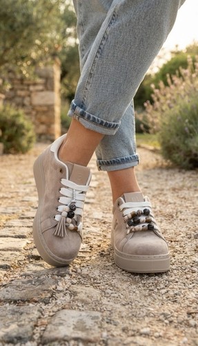 Sneakers donna beige laura - donna,
