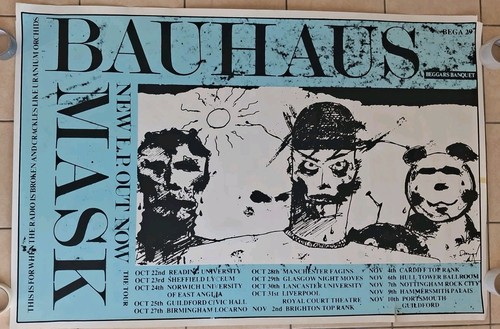 Bauhaus mask tour poster - bauhaus,