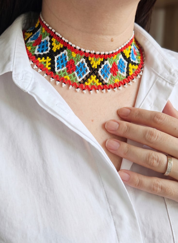 Collana collare perline - collana,