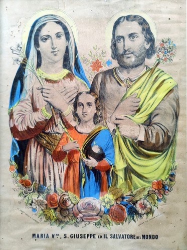 Litografia acquerellata maria - litografia, "maria