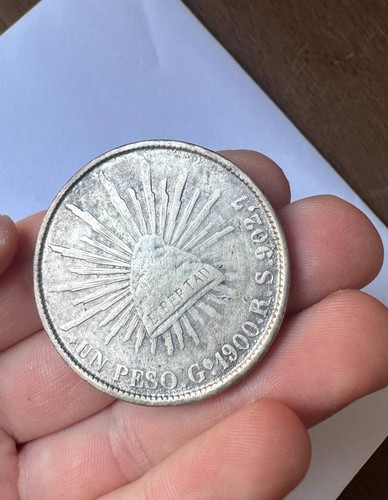 Moneta argento 1900 messico - messico, 1