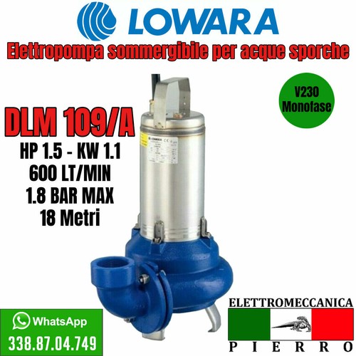 Dlm 109 lowara elettropompa - dlm, 109/a