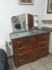 COMO' IN NOCE CON MARMO E SPECCHIERA ARTIGIANALE PRIMA META' DEL 1900