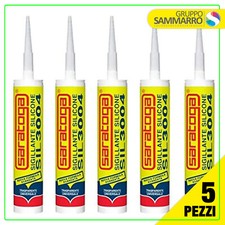 silicone sigillante trasparente universale acetico cartuccia Saratoga 5 pezzi