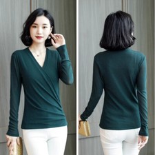 Donna Rete Camicia Trasparente Manica Lunga Sottile Top Danza Maglia Al Sedere