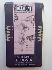 MATITE GRAFITE DERWENT 12 GRAPHIC DESIGNER MEDIUM NUOVO