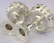 COPPIA PORTACANDELE ARGENTO