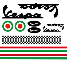 Adesivi Casco Kit Vespa Nero