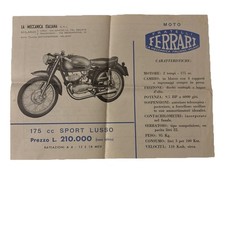 MOTO Fratelli FERRARI 175 cc 2T. Depliant Volantino Pubblicità  d’epoca 1954