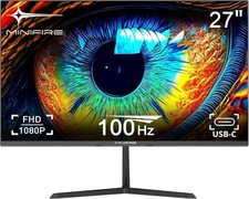 Monitor Minifire 27 pollici, porta USB Type-C e HDMI, 100 Hz, Eye-Care per