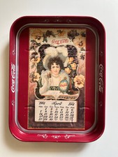 Vassoio Coca Cola Serie Limitata Originale Vintage Calendario Aprile 1901 Raro