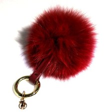 Portachiavi pompon di pelliccia rosso di TRUSSARDI - Nuovo