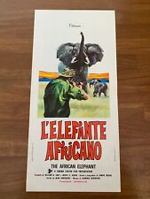 90S LOCANDINA POSTER, L'ELEFANTE AFRICANO AFRICAN ELEFANTH  ZANNE AVORIO