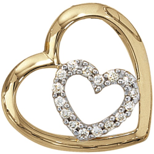 Ciondolo cuore due cuori - a,