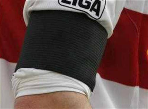 Calcio benda lutto con - lutto,