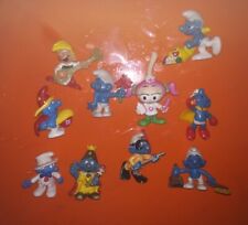 Lotto 10 Personaggi Peyo bully bullyland Puffi Snorky The Smurfs Vintage Toys