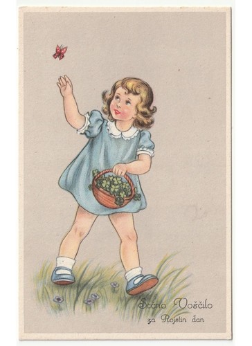 Bambina farfalla cesto - farfalla,