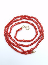 collana donna vero corallo rosso di Sardegna naturale e argento 925 Dorato 