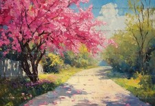 SPRING ROAD ART PRINT, Cherry