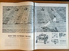 Pubblicità Toro Tosaerba 1959 Outmows 'em All Wind Tunnel Design