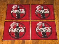 4 tovagliette Coca Cola stile vintage rosse tovagliette