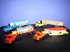 Majorette 1:100 N 4 Camion Autoarticolati Trasporto Gas Avio Legna Barca Benzina
