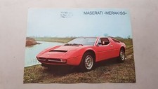 Maserati Merak SS 1976 depliant originale auto epoca genuine car brochure