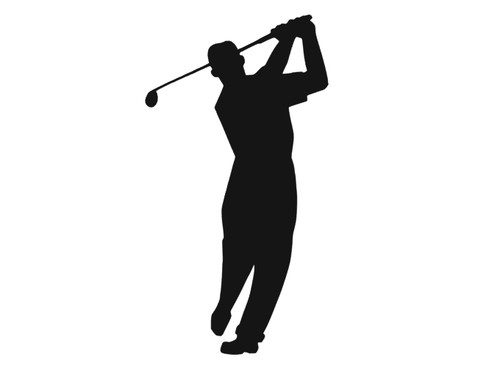 Adesivo giocatore golf auto