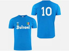 T-shirt NAPOLI anni 80 scudetto coppa MARADONA 10 Buitoni calcio 87 cotone
