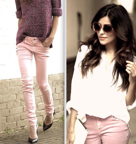 Zara woman washed pink - washed, skinny