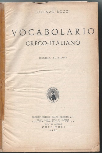 Vocabolario greco italiano - vocabolario,