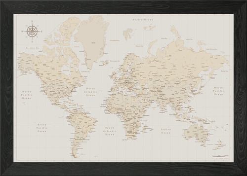 Classic vintage world - , map