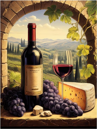 Piastrella murale tema vino - piastrella,