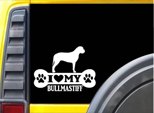 Bullmastiff bone sticker - bullmastiff, l080