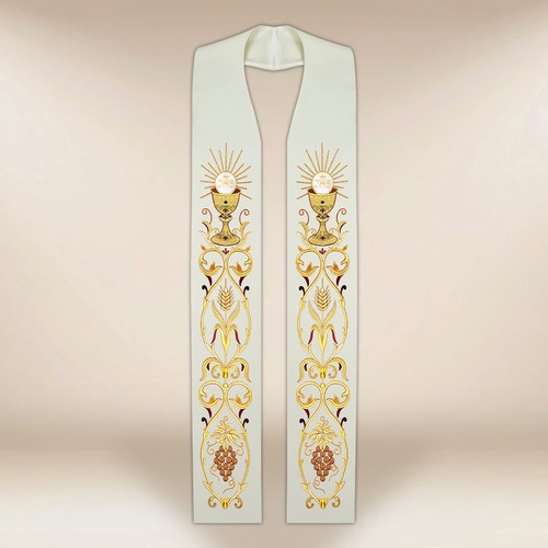 Stola sacerdotale ricamata