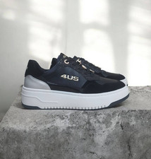 4US PACIOTTI SNEAKERS DONNA NERO STRINGATE PLATFORM 4BX104 INVERNO 2025 2026