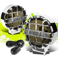 6"ROUND CHROME BODY SMOKED FOG
