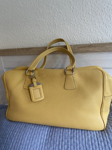 Borsa donna prada pelle gialla - borsa,