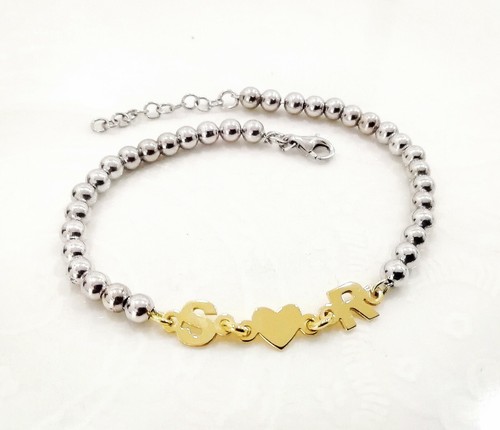 Bracciale donna con iniziali - bracciale,