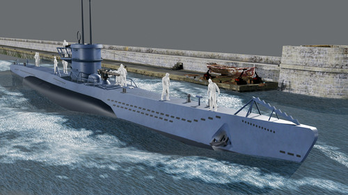 Wwii kriegmarine boat back - wwii, u-boat